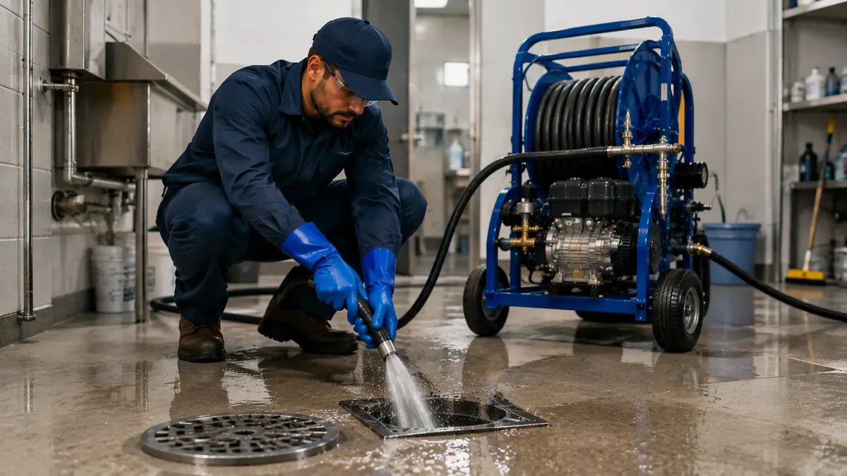 Floor Drain Hydro Jet Cleaning in Burbank