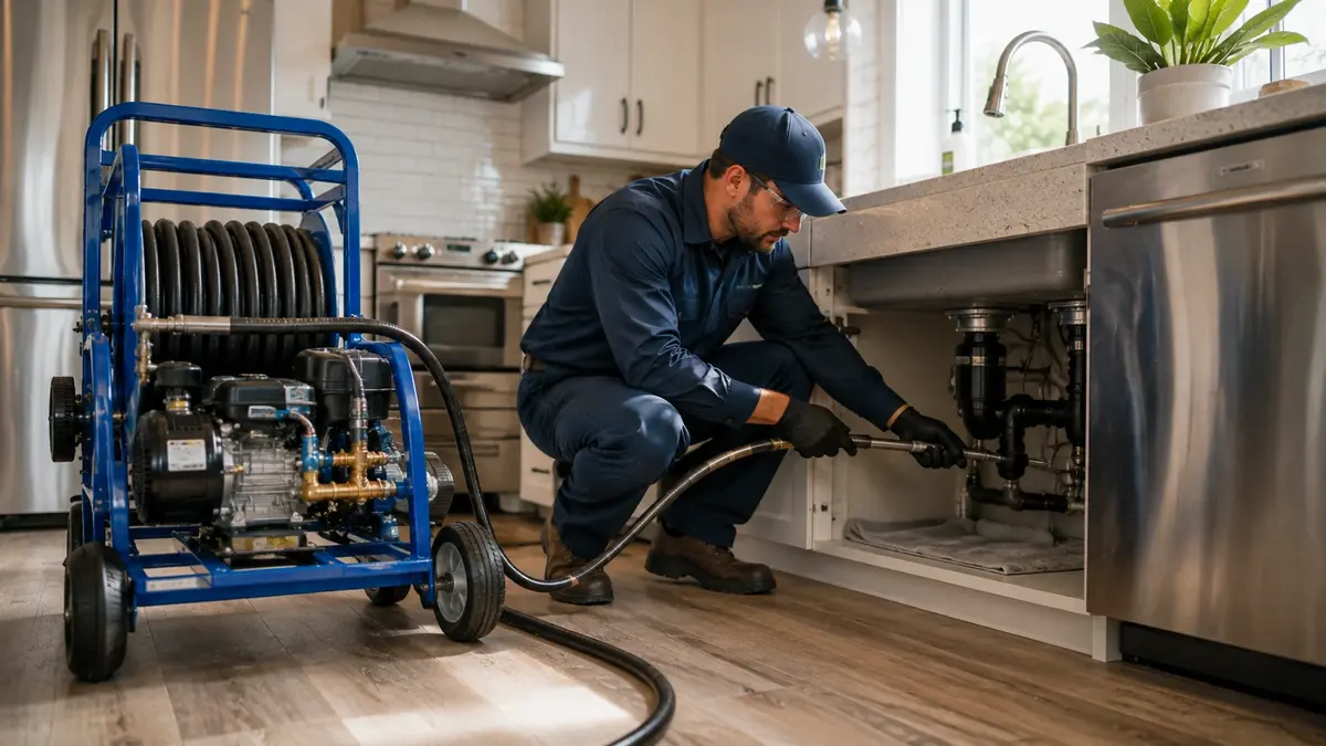Kitchen Drain Hydro Jetting in Burbank