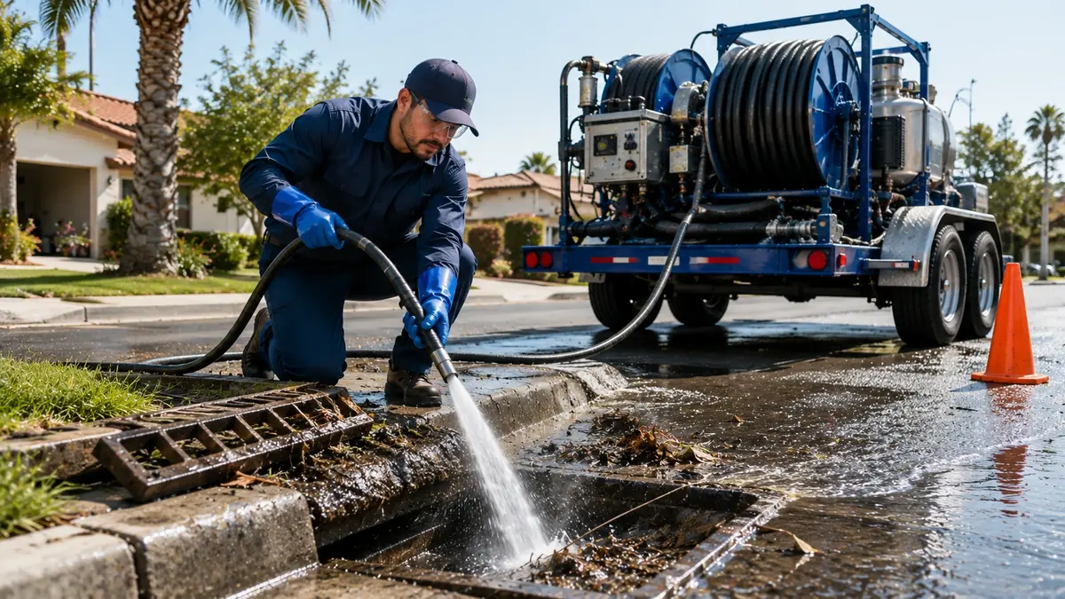 Storm Drain Hydro Jet Cleaning in Burbank